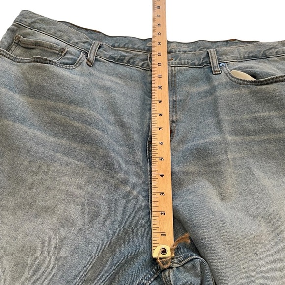 Old Navy-Straight-Tough/Flex-Size 42x32-Ladies Denim Jeans-Light Wash - Picture 4 of 10